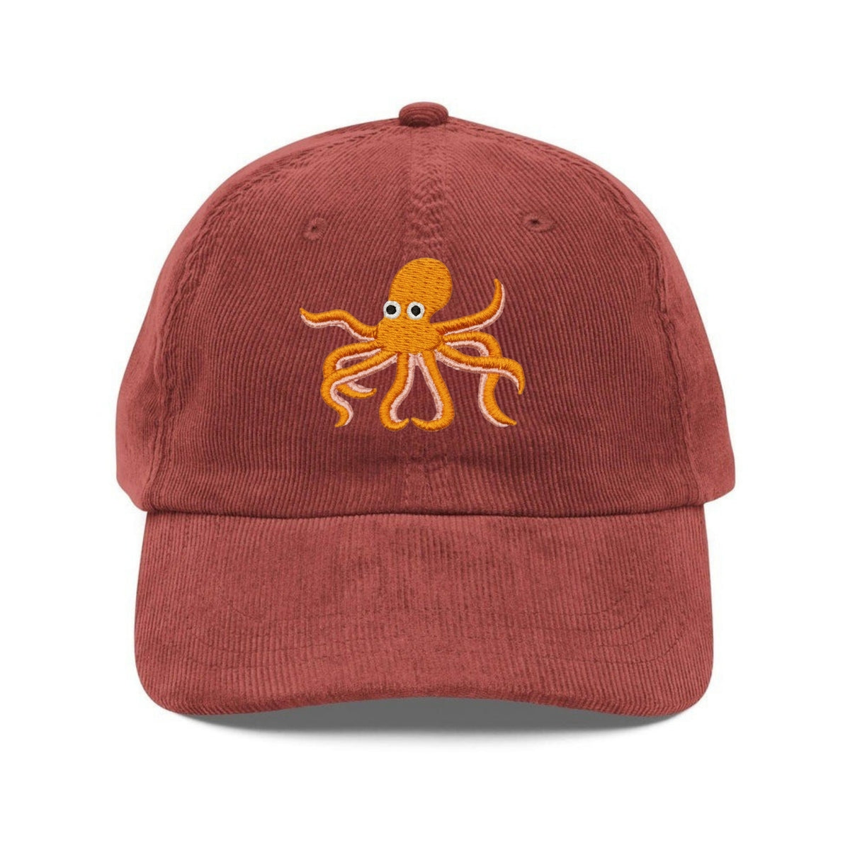 Custom Embroidered Orange Octopus Hat