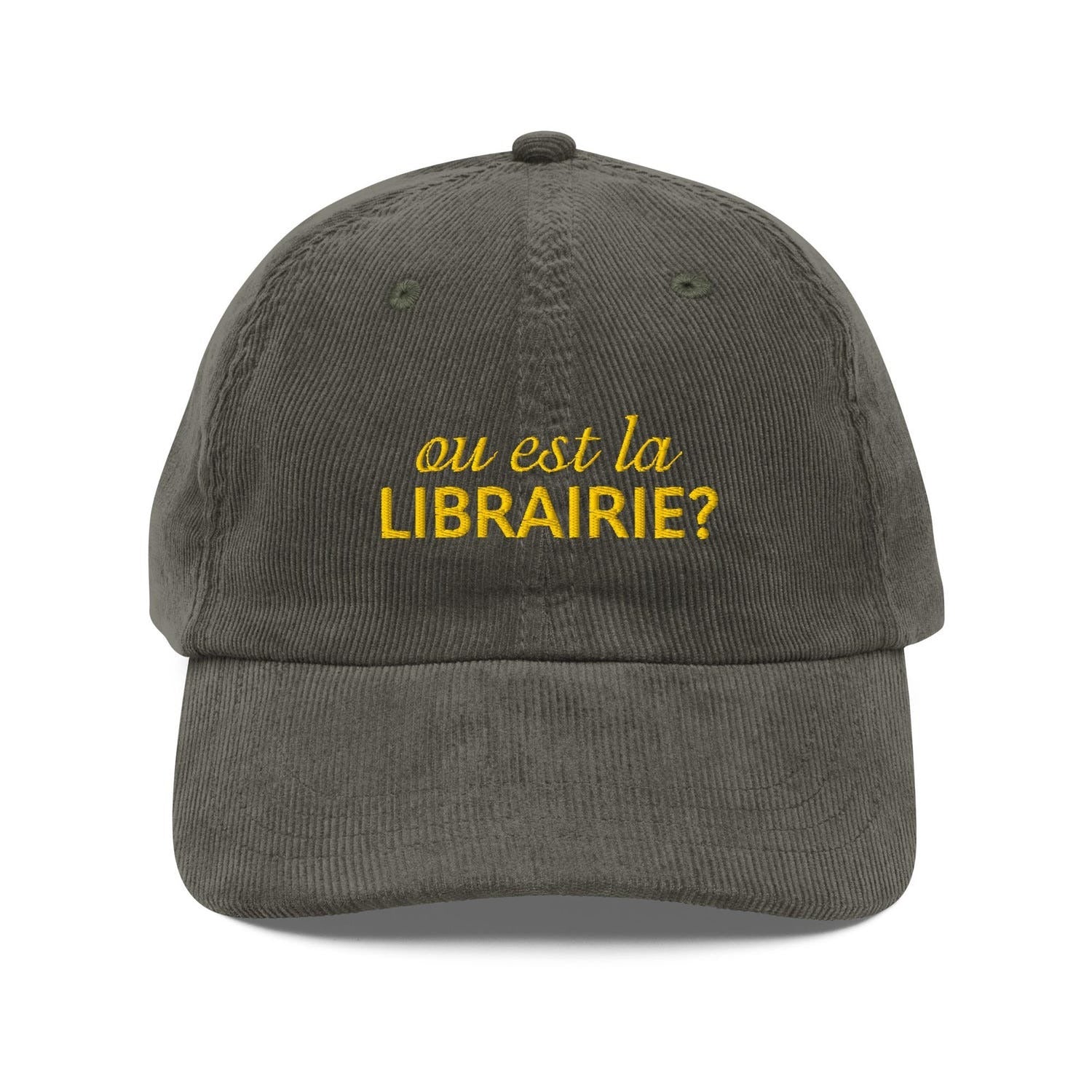 Custom Embroidered Ou Est La Librairie Hat