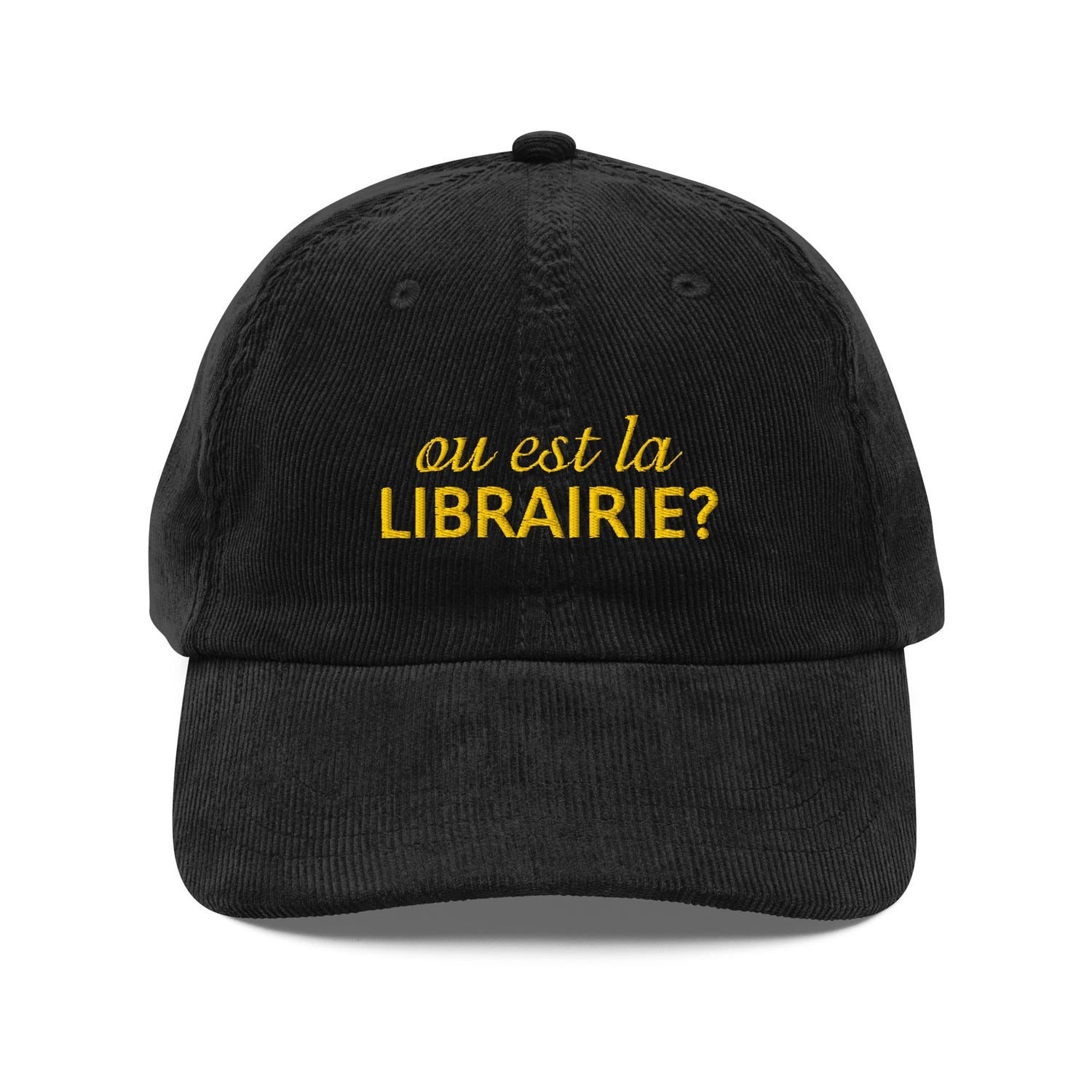 Custom Embroidered Ou Est La Librairie Hat