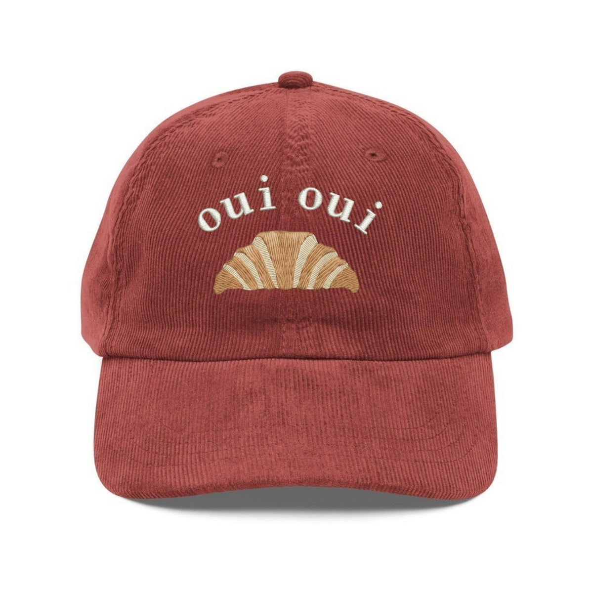 Custom Embroidered Oui Oui Croissant Hat