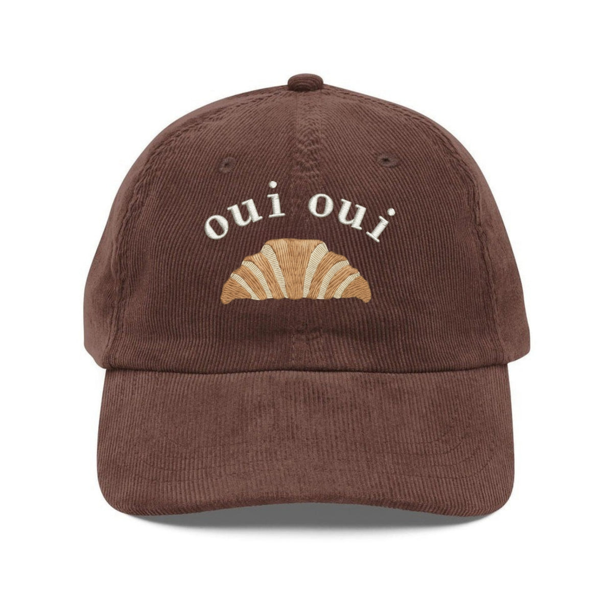 Custom Embroidered Oui Oui Croissant Hat