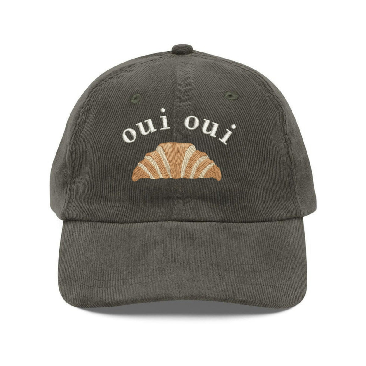 Custom Embroidered Oui Oui Croissant Hat