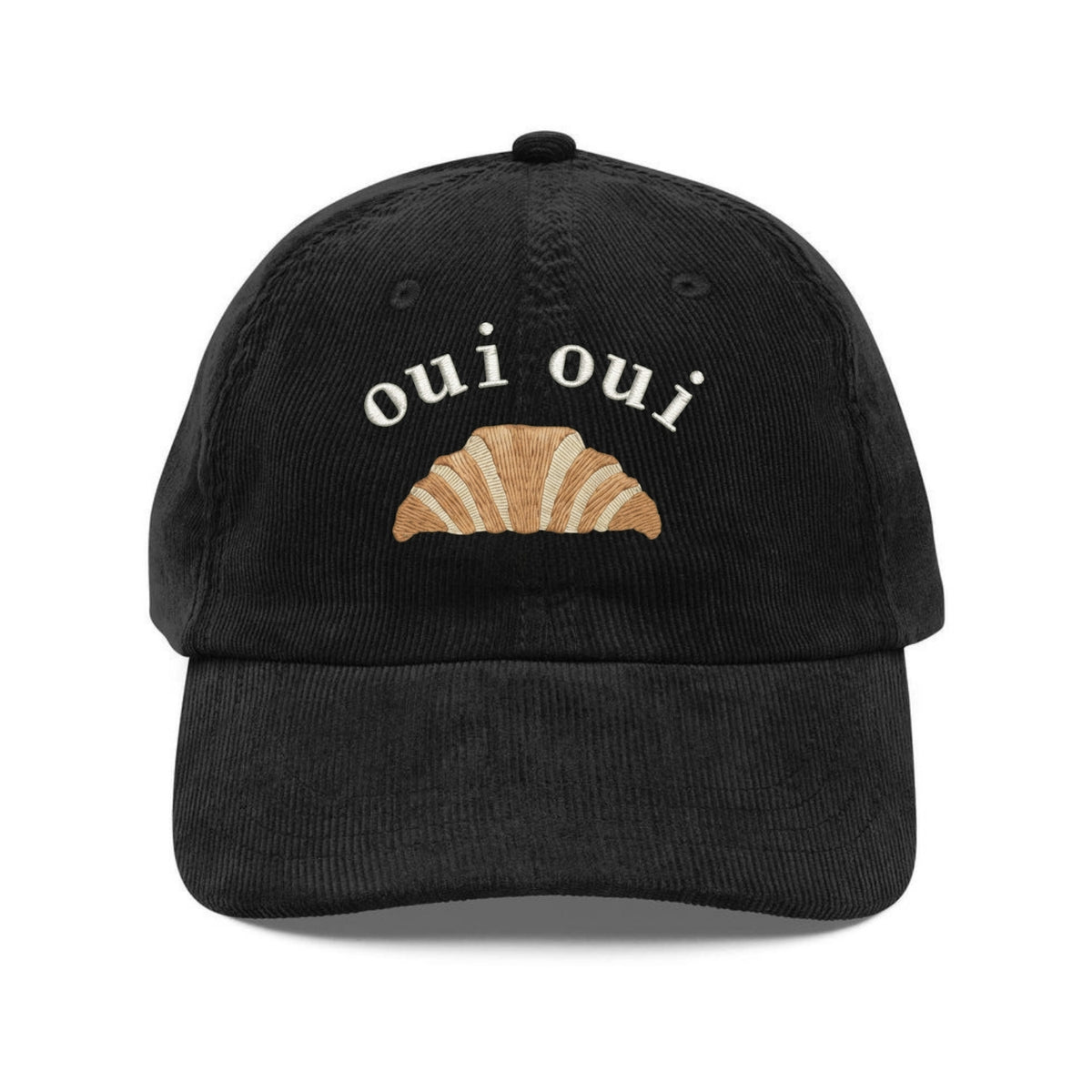 Custom Embroidered Oui Oui Croissant Hat