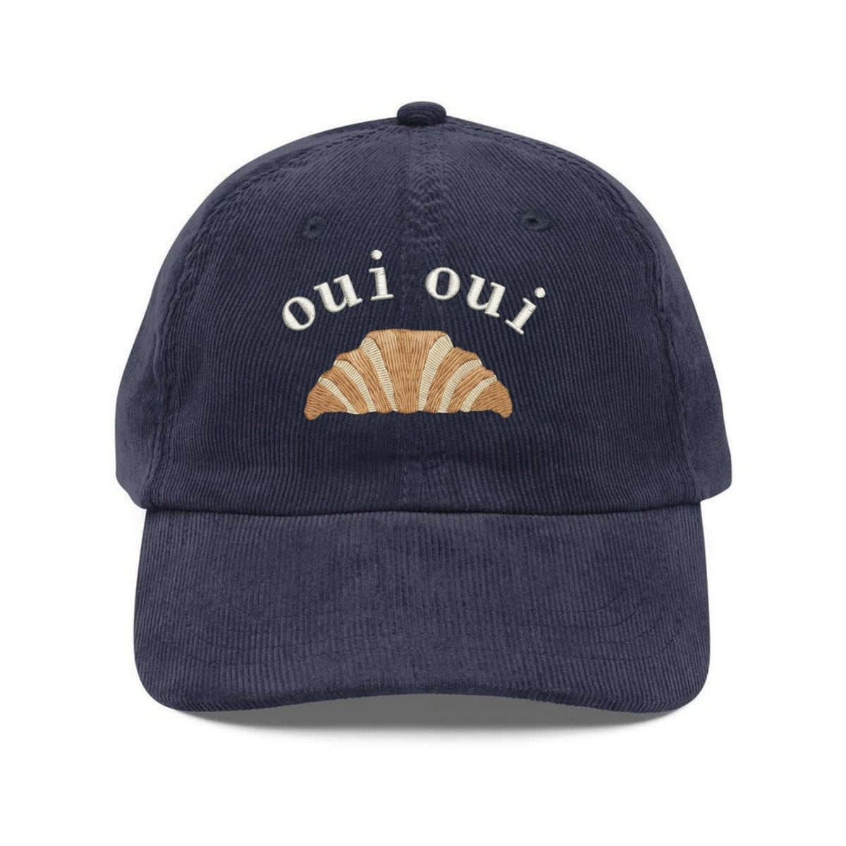 Custom Embroidered Oui Oui Croissant Hat