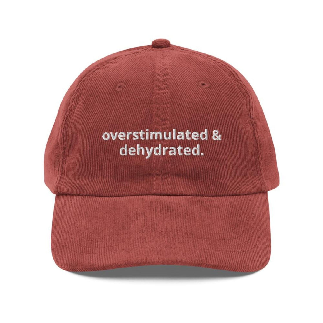 Custom Embroidered Overstimulated & Dehydrated Hat
