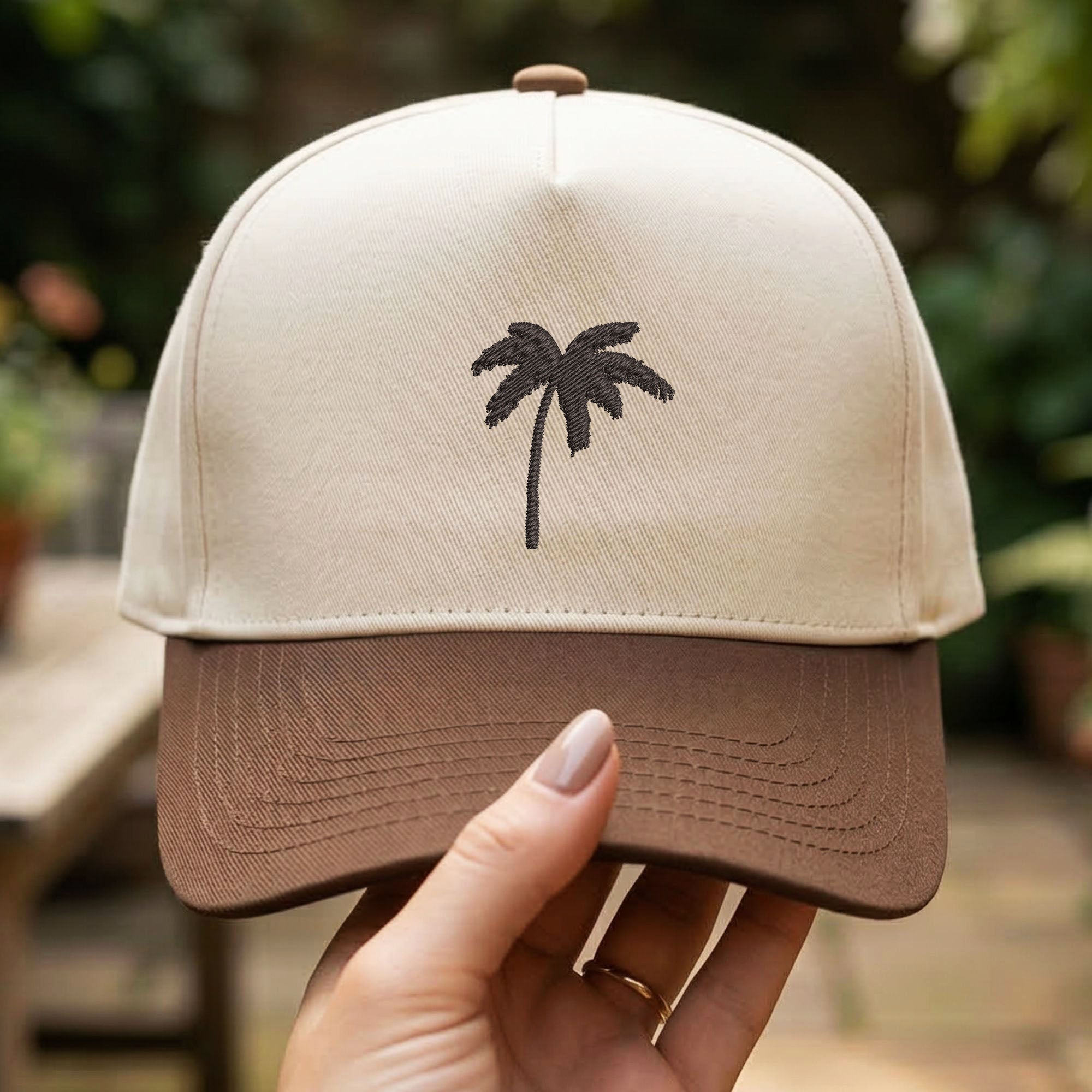 Custom Embroidered Palm Tree Snapback Hat