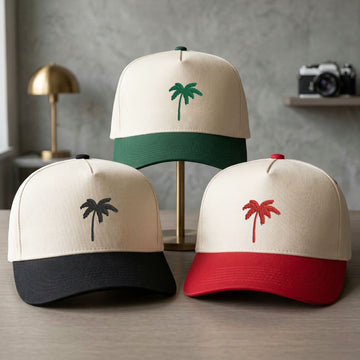 Custom Embroidered Palm Tree Snapback Hat