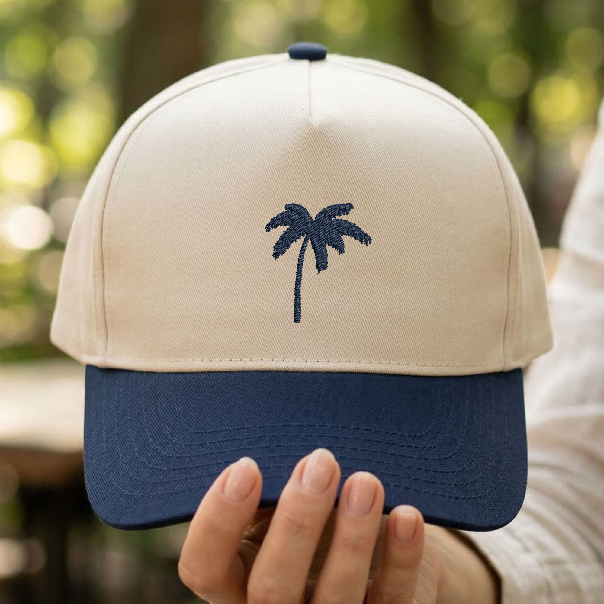 Custom Embroidered Palm Tree Snapback Hat