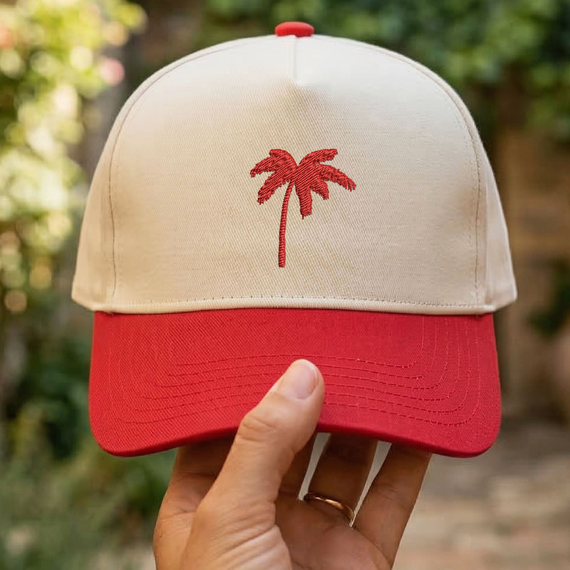 Custom Embroidered Palm Tree Snapback Hat