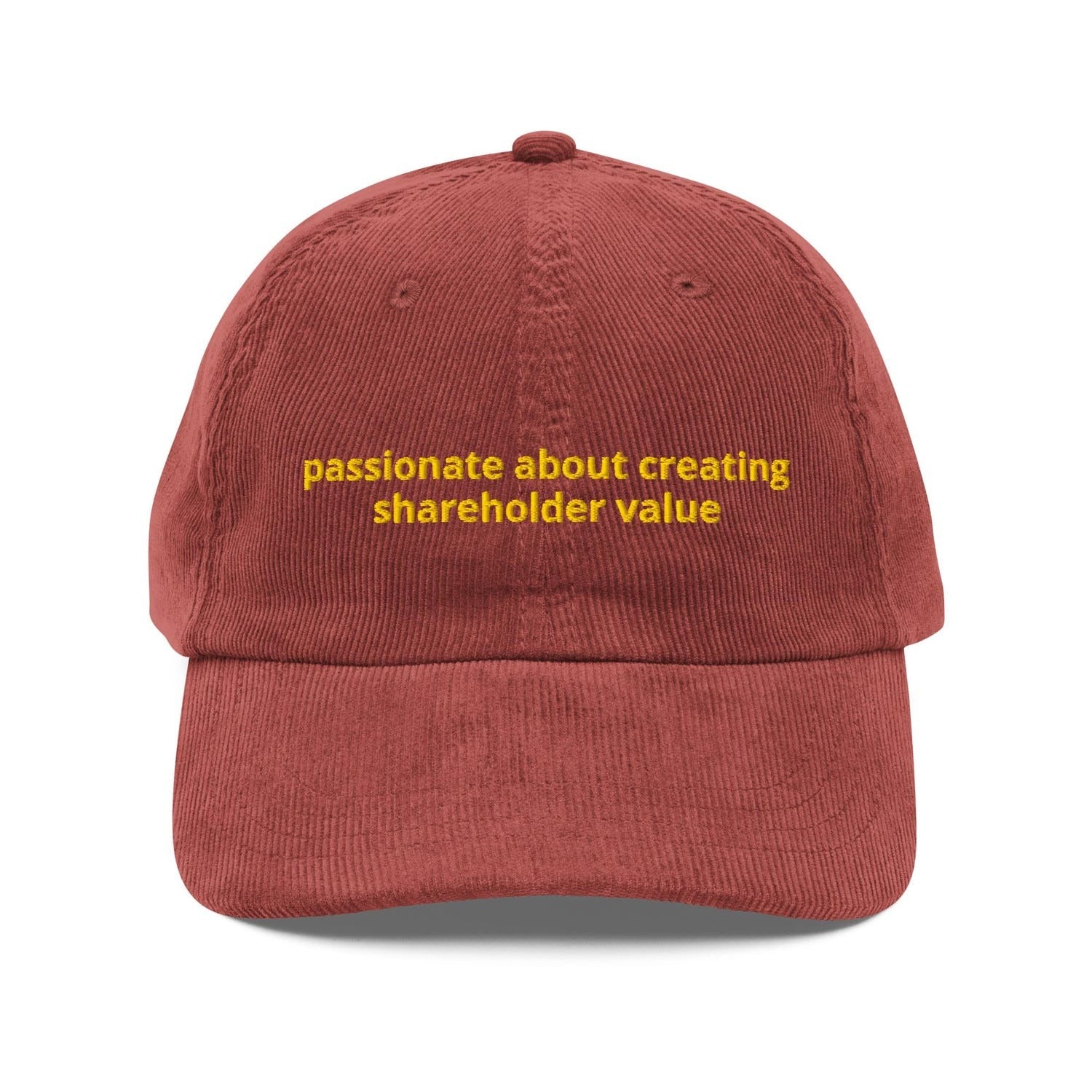 Custom Embroidered Passionate About Creating Shareholder Value Hat V2