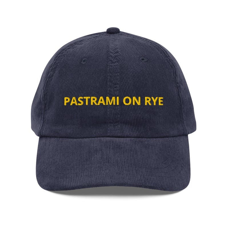 Custom Embroidered Pastrami on Rye Hat