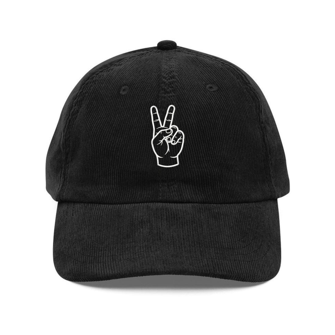 Custom Embroidered Peace Hand Hat - Victory Two Finger Cap