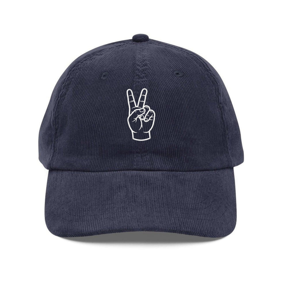Custom Embroidered Peace Hand Hat - Victory Two Finger Cap – GatorHats
