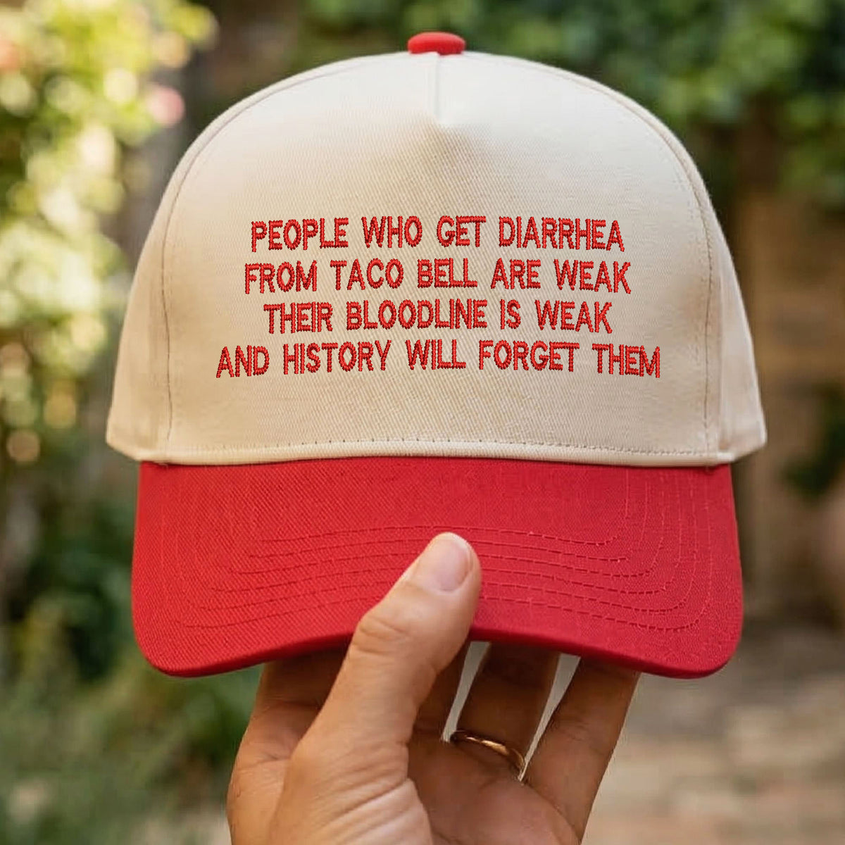 Custom Embroidered People Who Get Diarrhea Snapback Hat