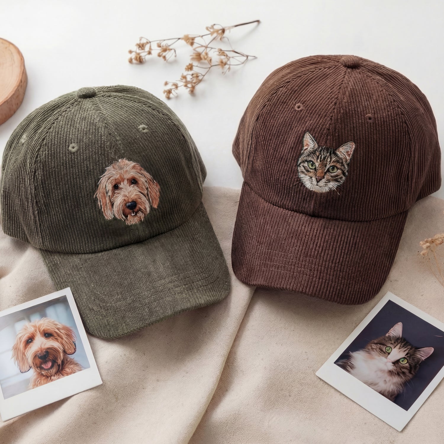Custom Embroidered Pet Photo Hat - Personalized Dog & Cat Cap