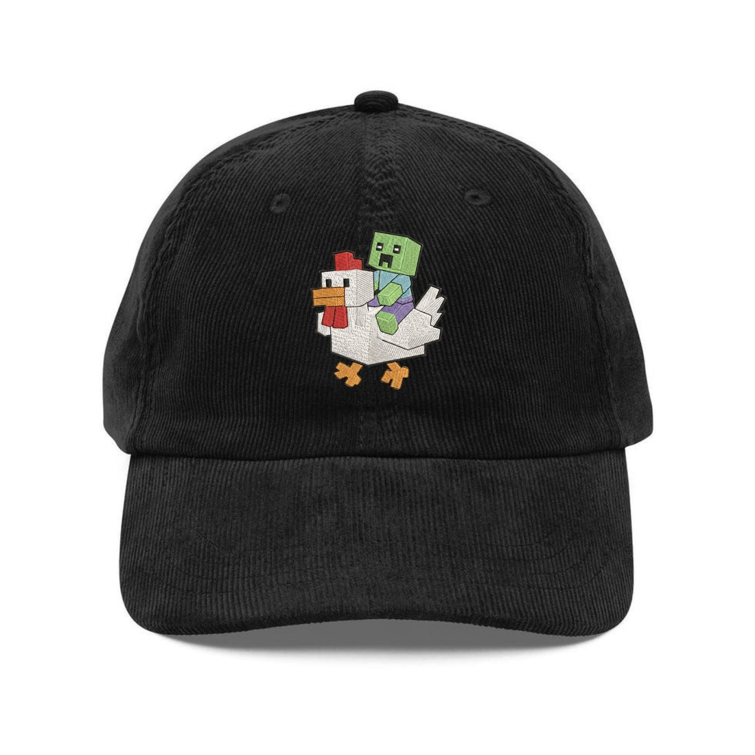 Custom Embroidered Pixel Game Character Hat - Block Style Gamer Cap