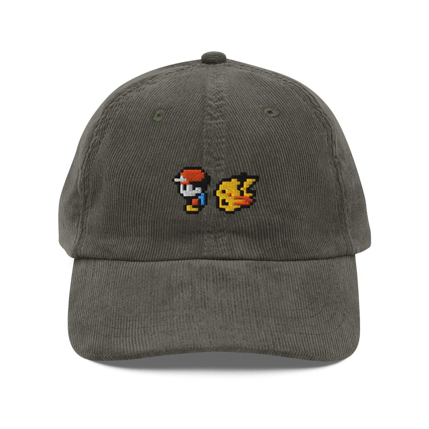 Custom Embroidered Pixelated Pikachu & Ash Hat