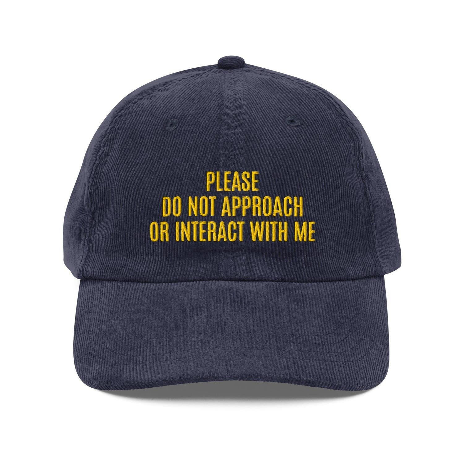 Custom Embroidered Please Do NOT Approach or Interact with Me Hat