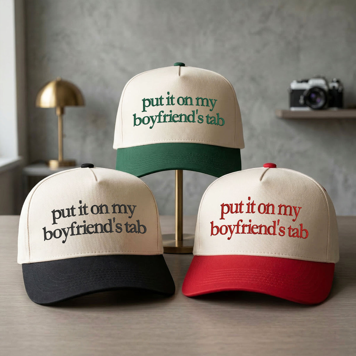 Custom Embroidered Put It On My Boyfriend’s Tab Snapback Hat