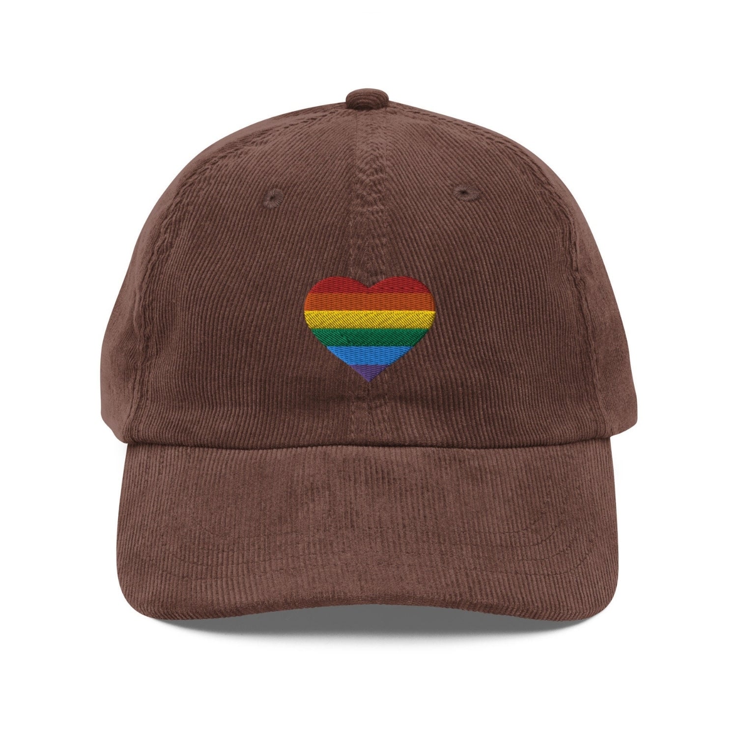 Custom Embroidered Rainbow Heart Hat