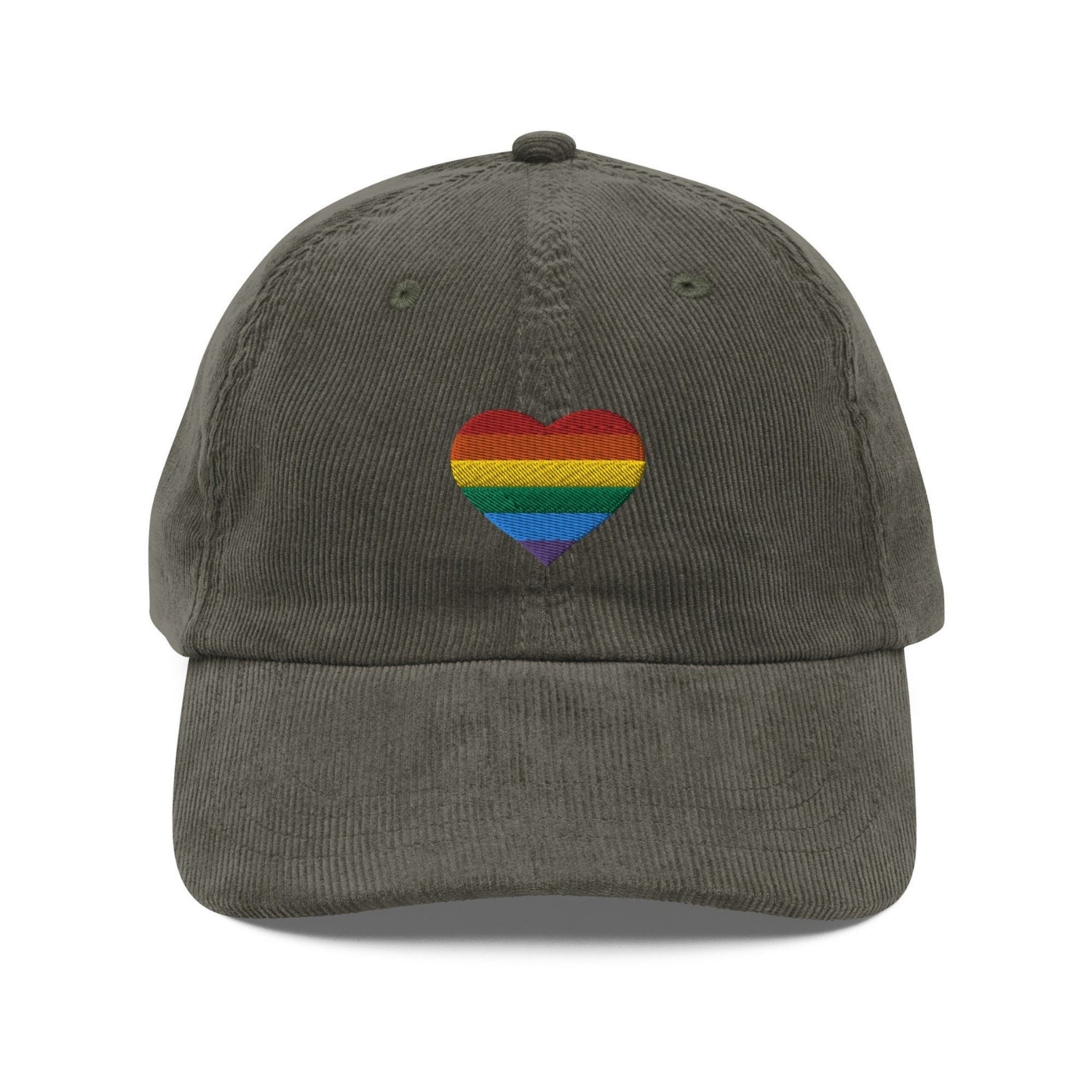 Custom Embroidered Rainbow Heart Hat