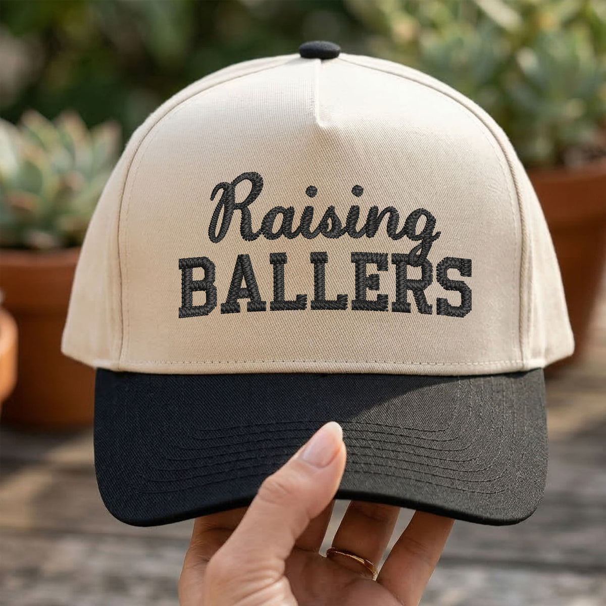 Custom Embroidered Raising Ballers Snapback Hat