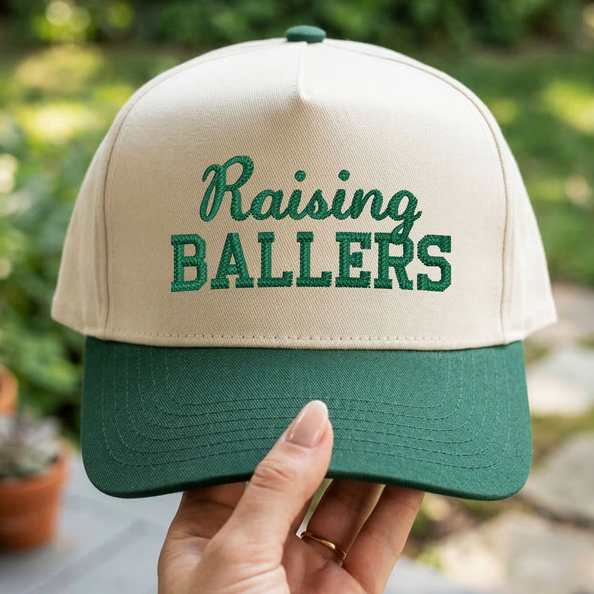 Custom Embroidered Raising Ballers Snapback Hat