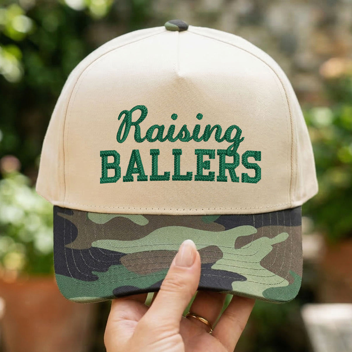 Custom Embroidered Raising Ballers Snapback Hat