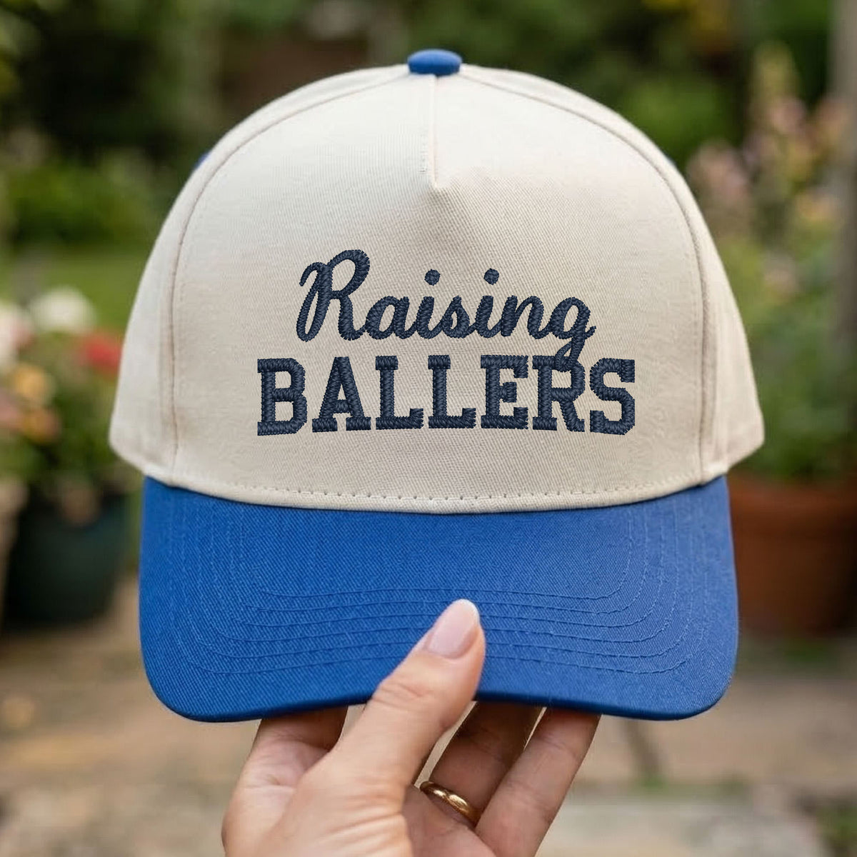 Custom Embroidered Raising Ballers Snapback Hat