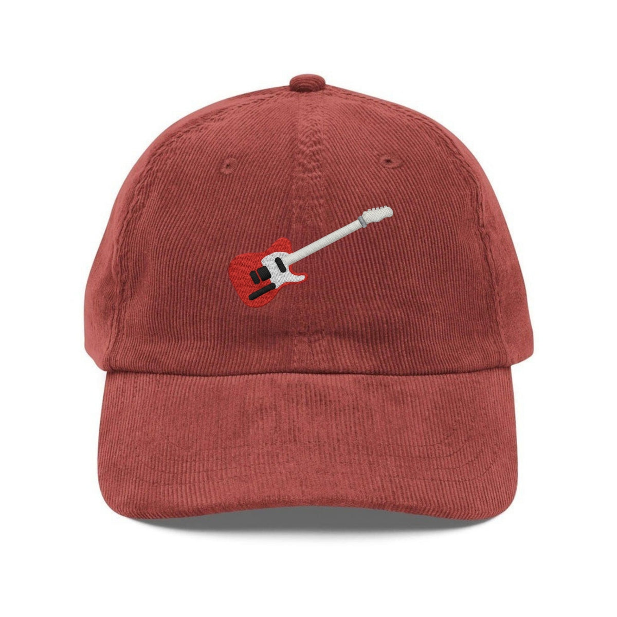 Custom Embroidered Red Electric Guitar Hat