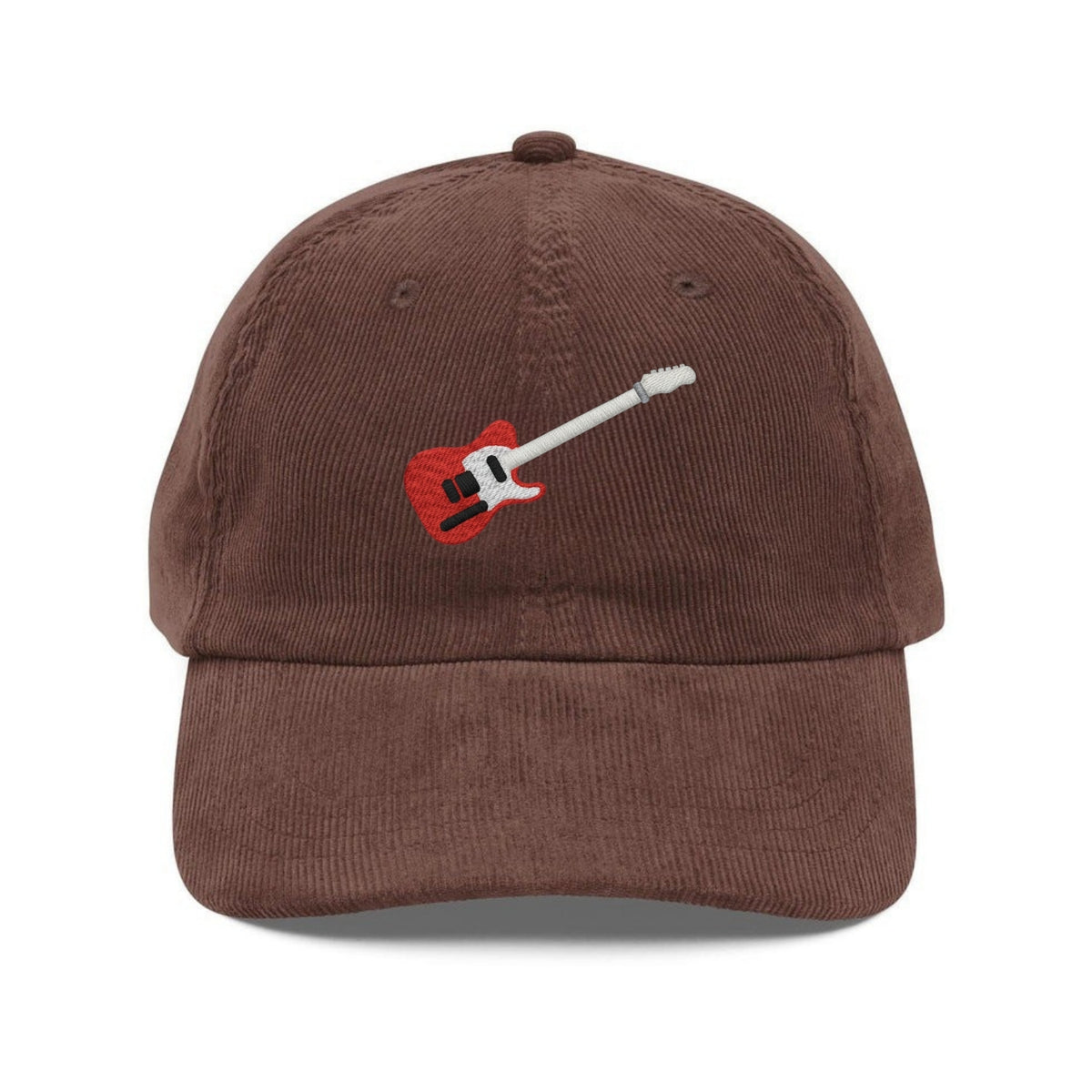 Custom Embroidered Red Electric Guitar Hat