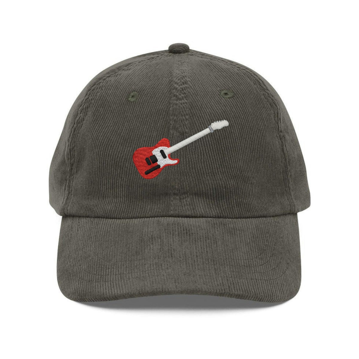 Custom Embroidered Red Electric Guitar Hat