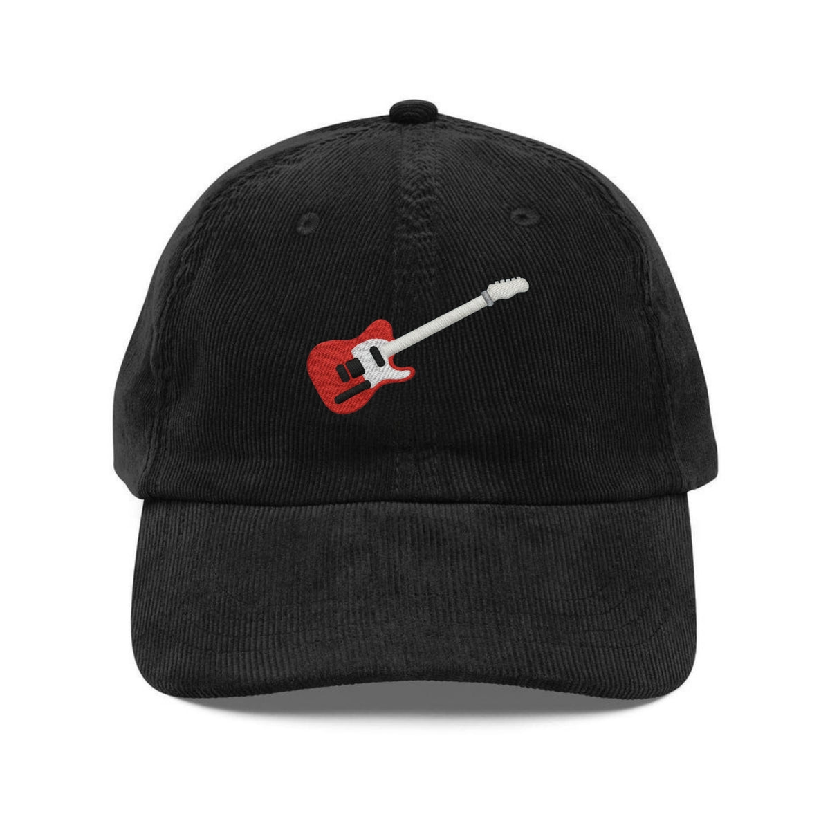 Custom Embroidered Red Electric Guitar Hat