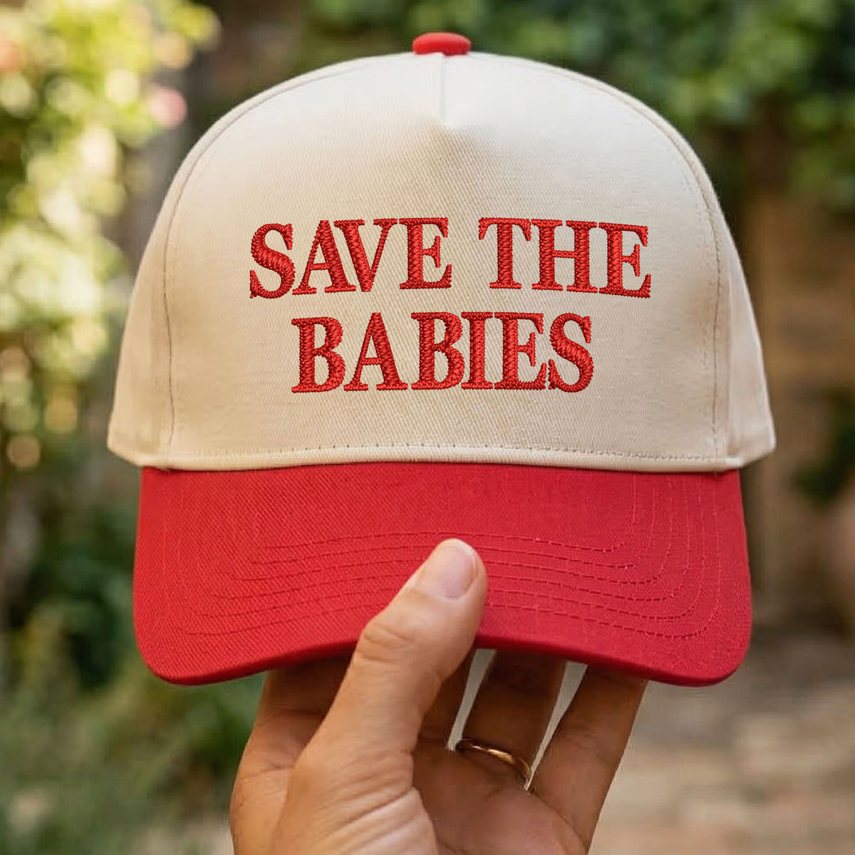 Custom Embroidered Save the Babies Snapback Hat