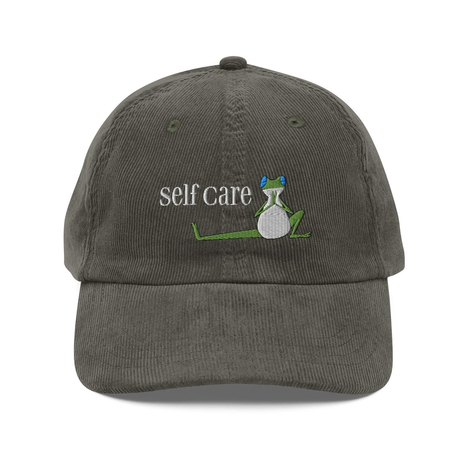 Custom Embroidered Self Care Frog Hat