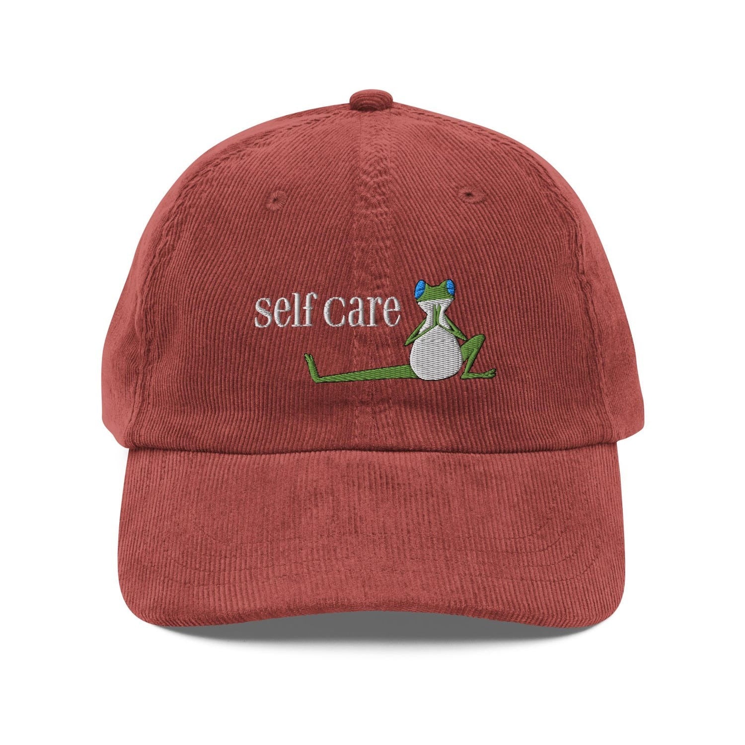 Custom Embroidered Self Care Frog Hat