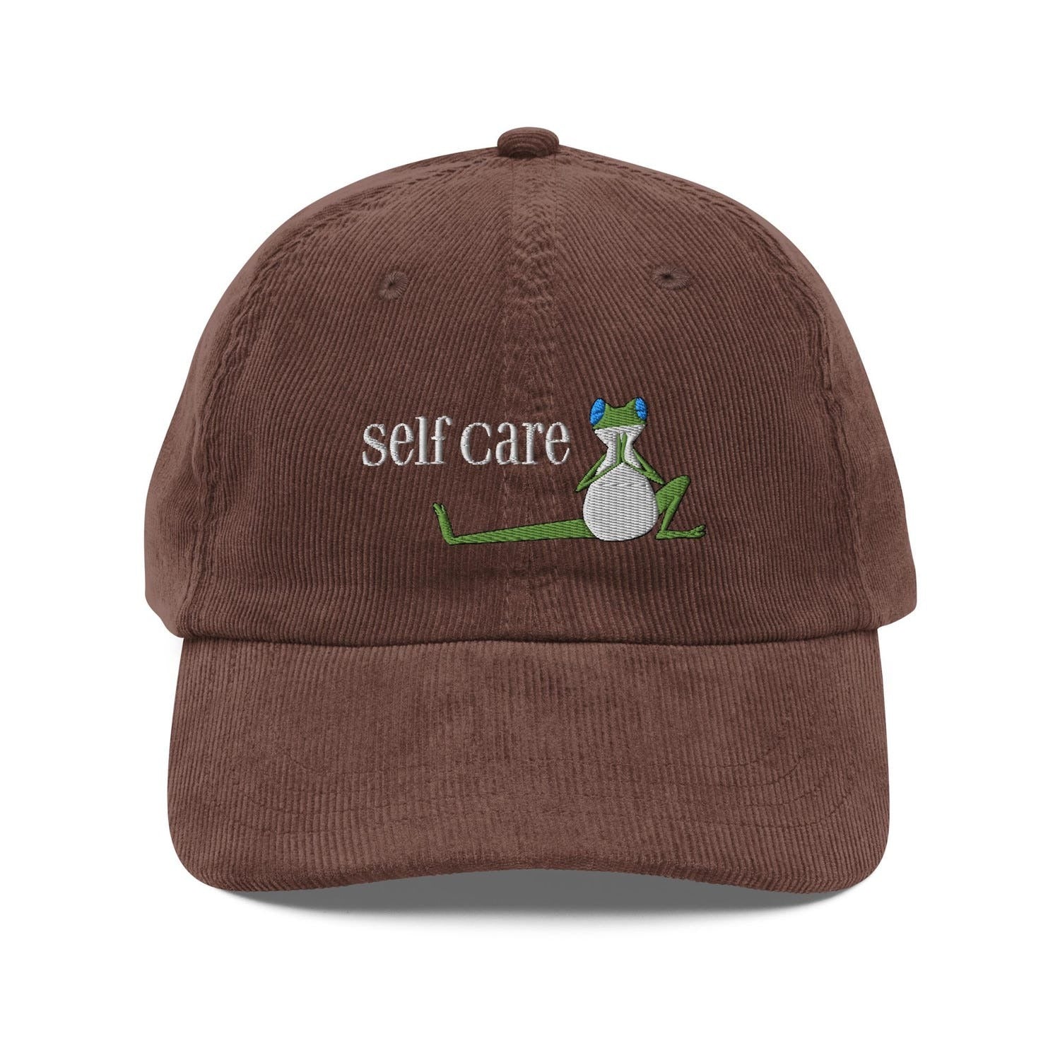 Custom Embroidered Self Care Frog Hat