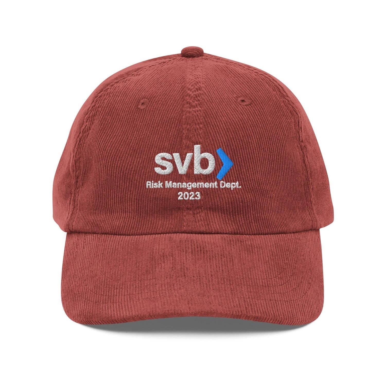 Custom Embroidered Silicon Valley Bank Risk Management Dept 2023 Hat