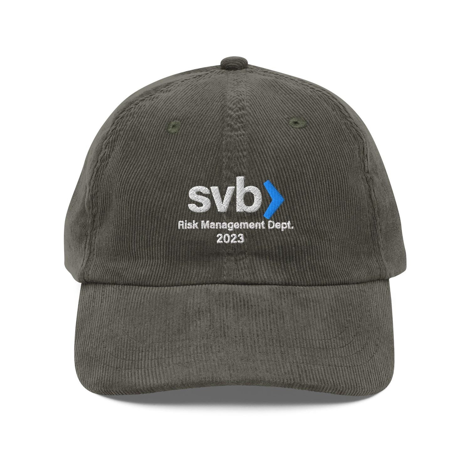 Custom Embroidered Silicon Valley Bank Risk Management Dept 2023 Hat