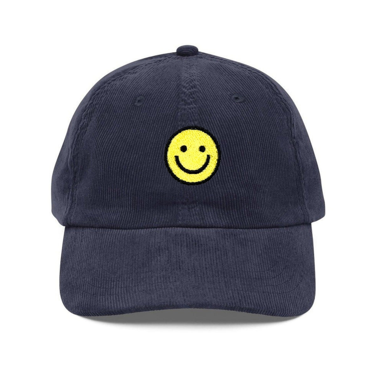 Custom Embroidered Smiley Face Hat - Happy Emoji Cap