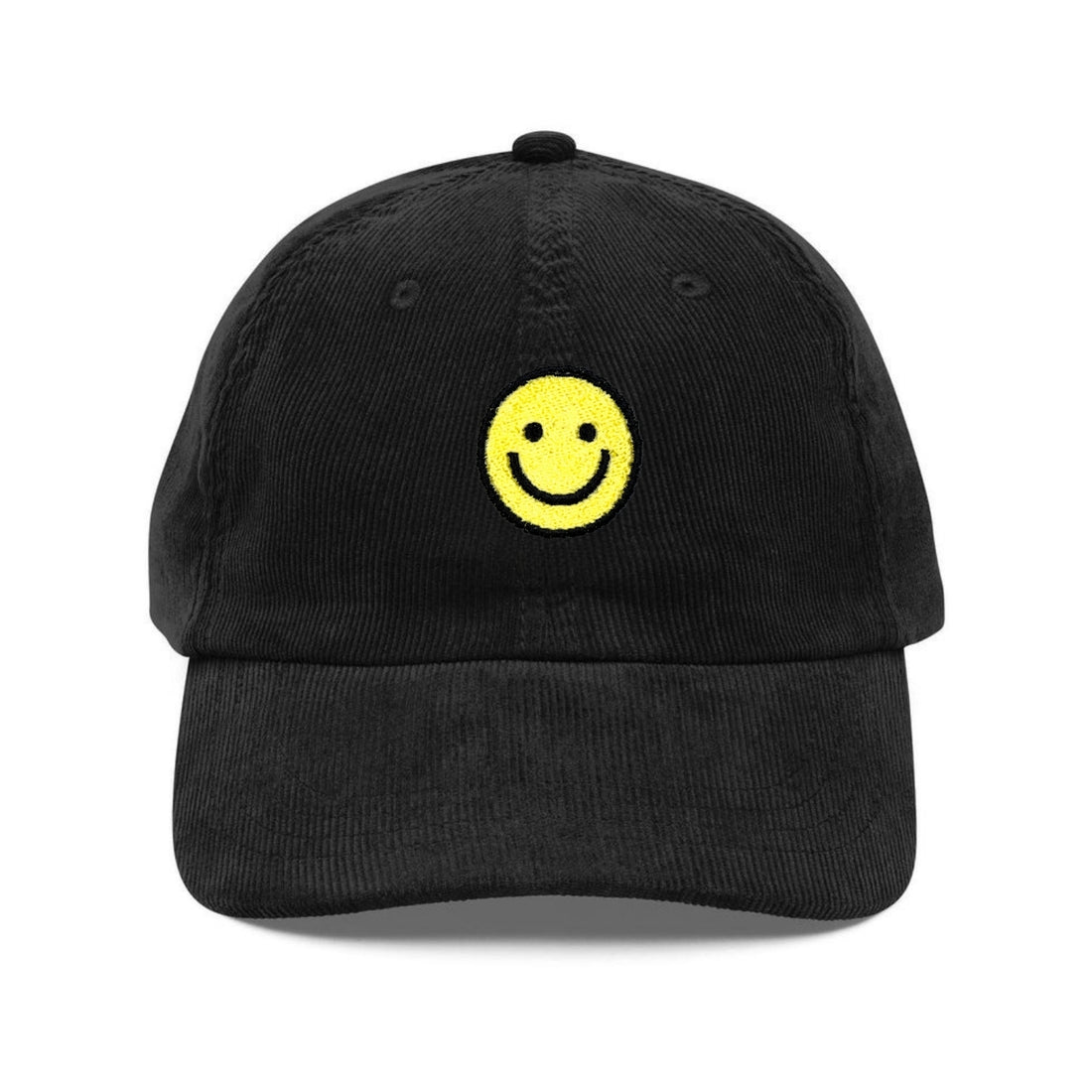 Custom Embroidered Smiley Face Hat - Happy Emoji Cap