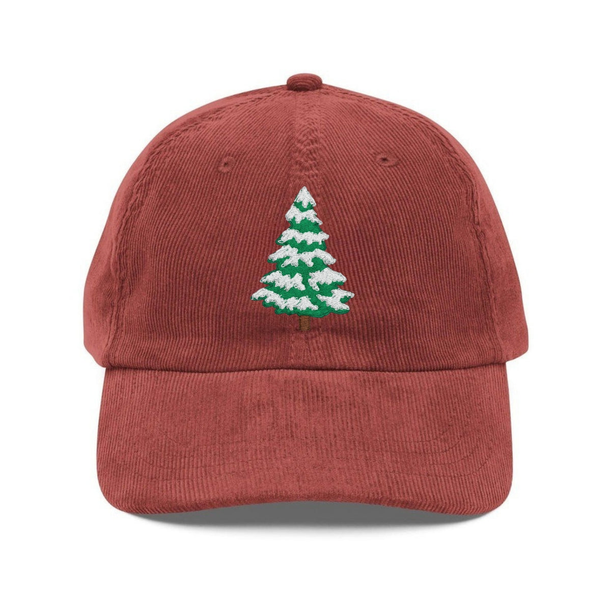 Custom Embroidered Snowy Tree Hat