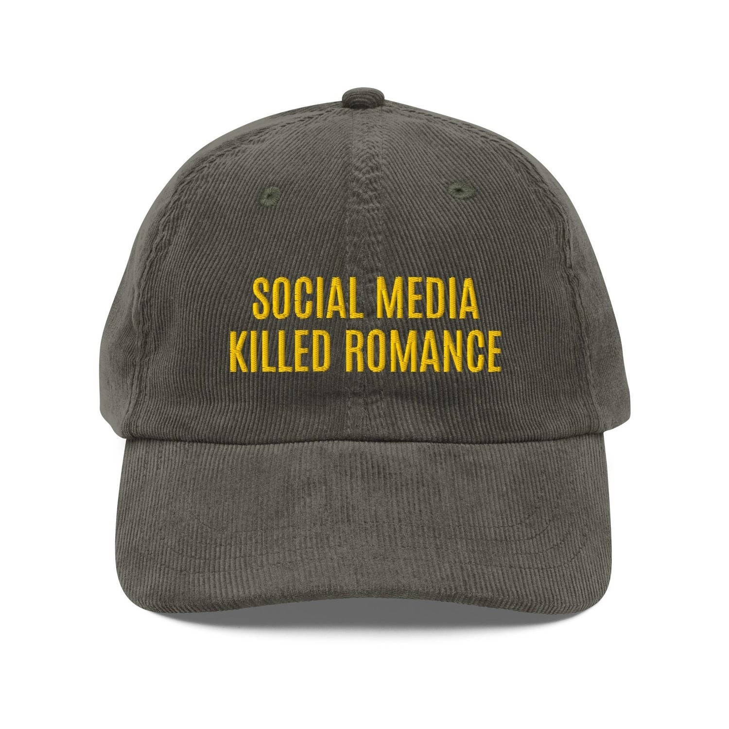 Custom Embroidered Social Media Killed Romance Hat