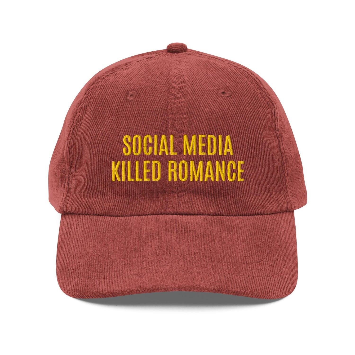 Custom Embroidered Social Media Killed Romance Hat