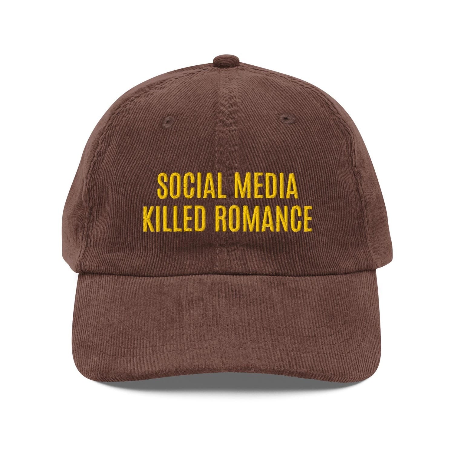 Custom Embroidered Social Media Killed Romance Hat