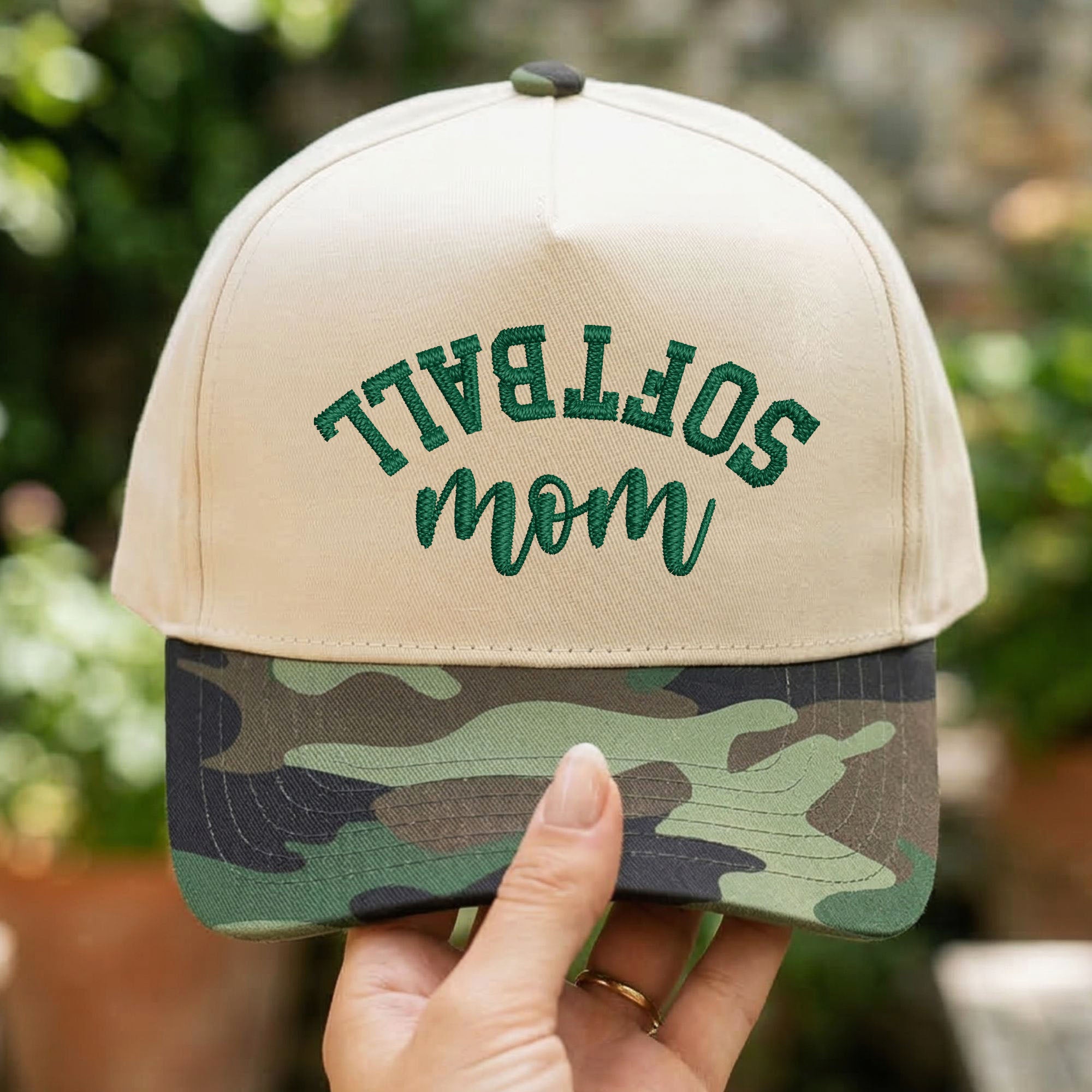 Custom Embroidered Softball Mom Snapback Hat