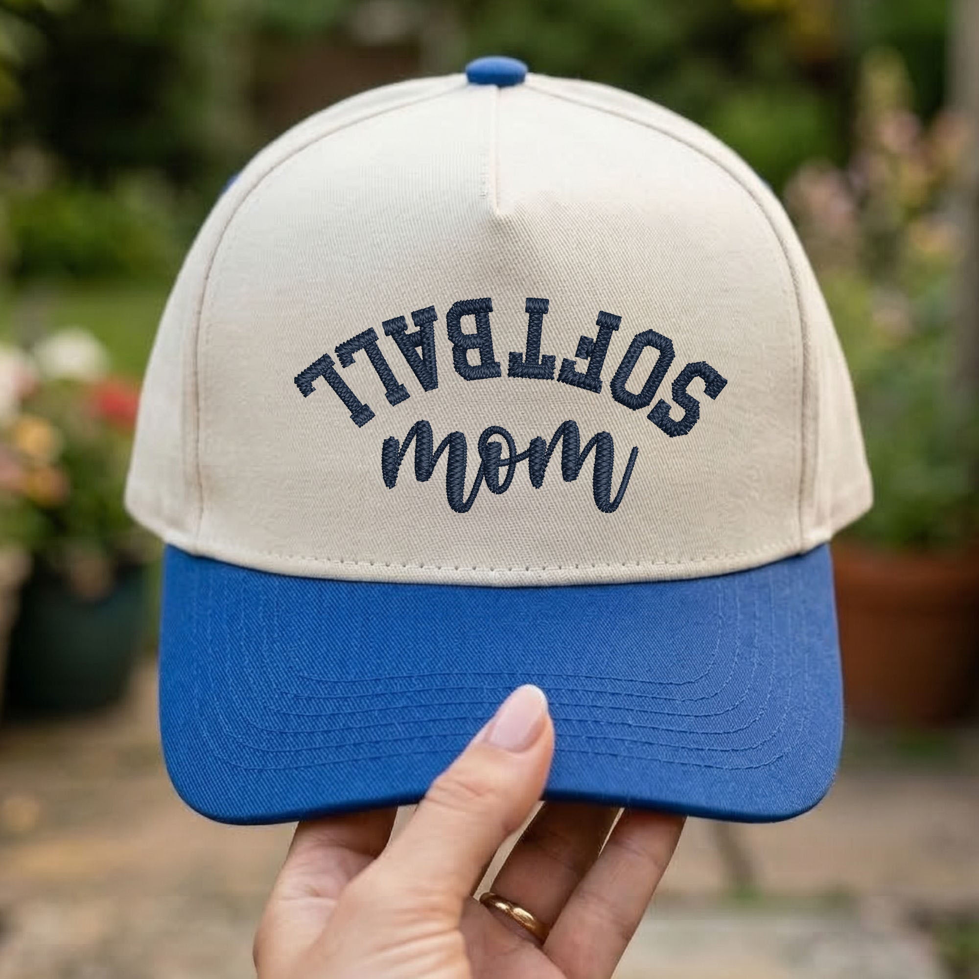 Custom Embroidered Softball Mom Snapback Hat