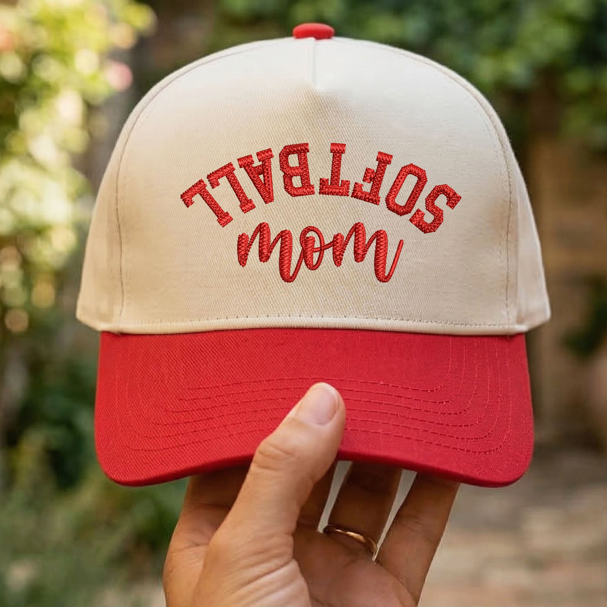 Custom Embroidered Softball Mom Snapback Hat