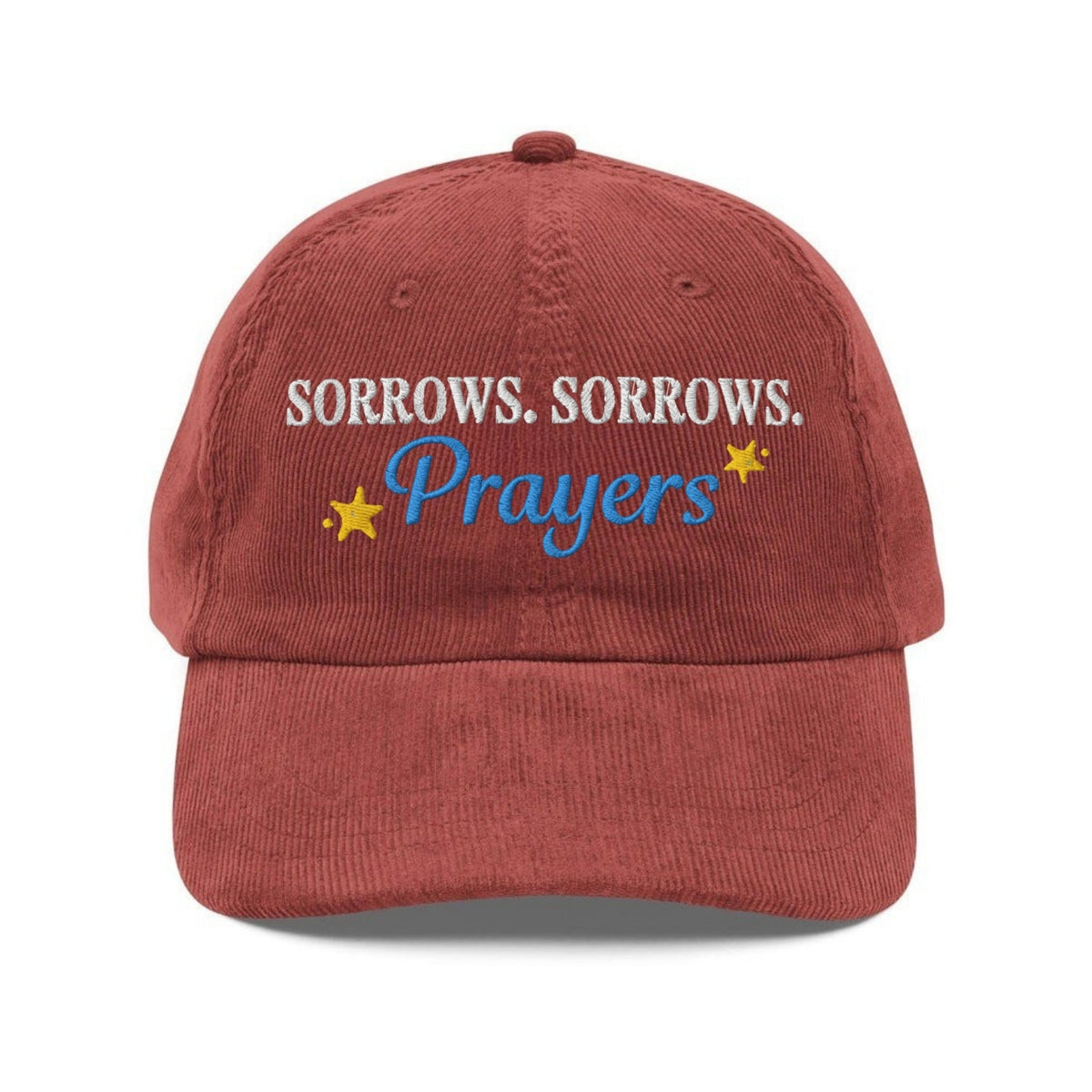 Custom Embroidered Sorrows Prayers Hat