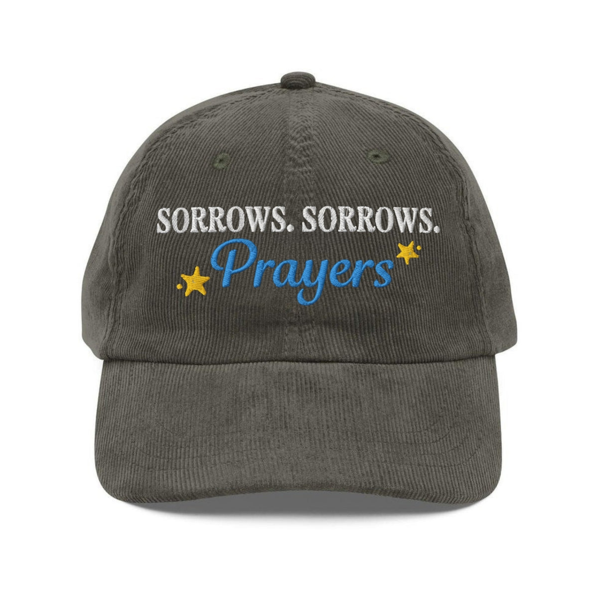 Custom Embroidered Sorrows Prayers Hat